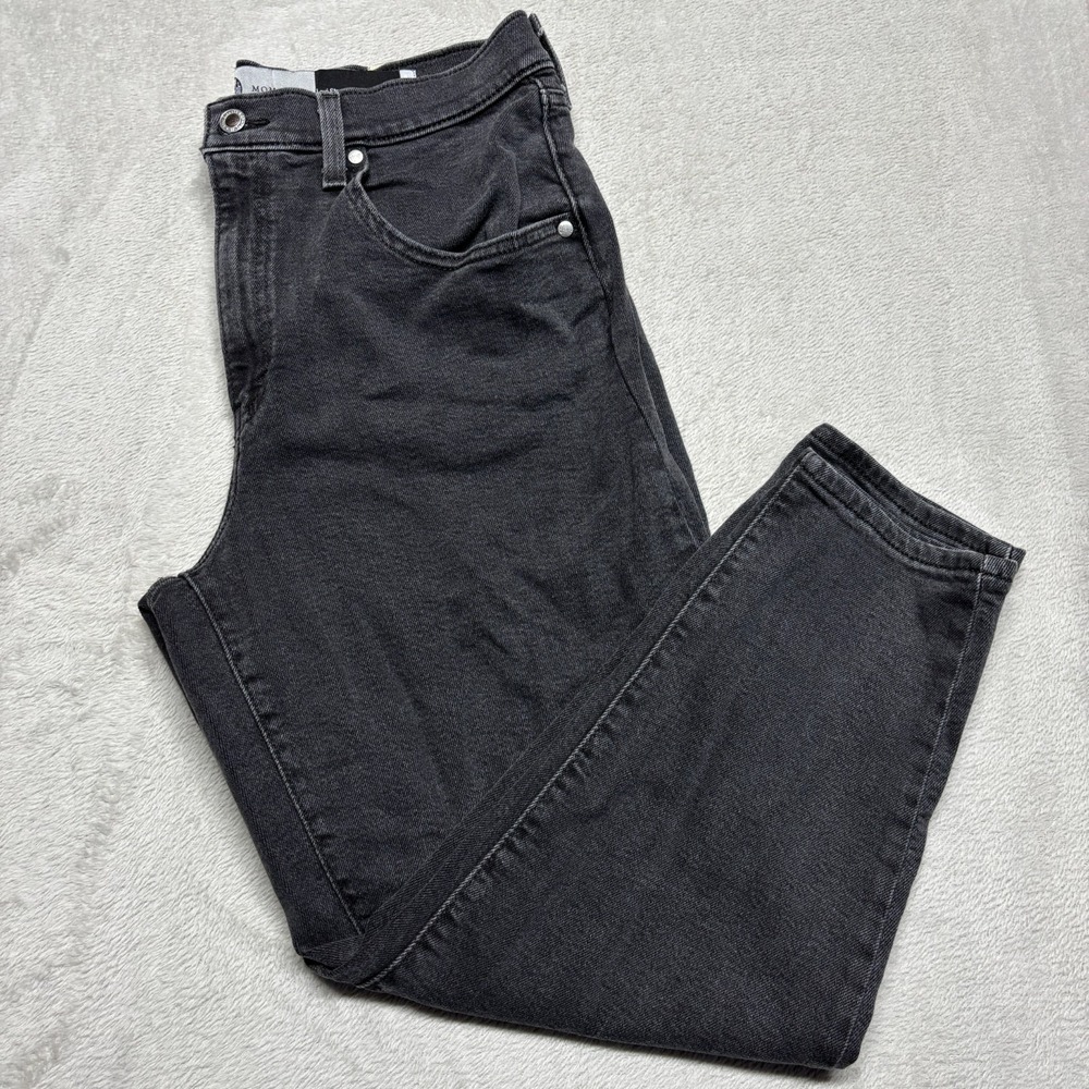 Levis SilverTab Mom Jeans Womans 31 (31x26) Gray Denim Tapered Baggy High Rise